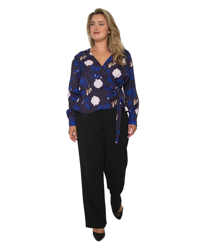 Standards & Practices Wrap Tie Long Sleeve Blouse, , alternate image number 7
