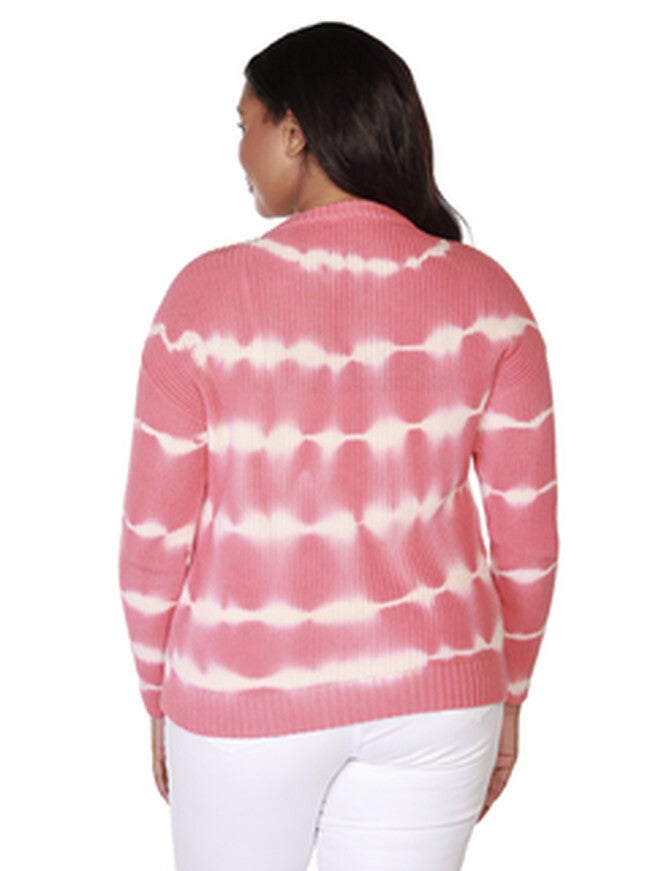 Kayla Tie-Dye Lace-up Sweater, , alternate image number null