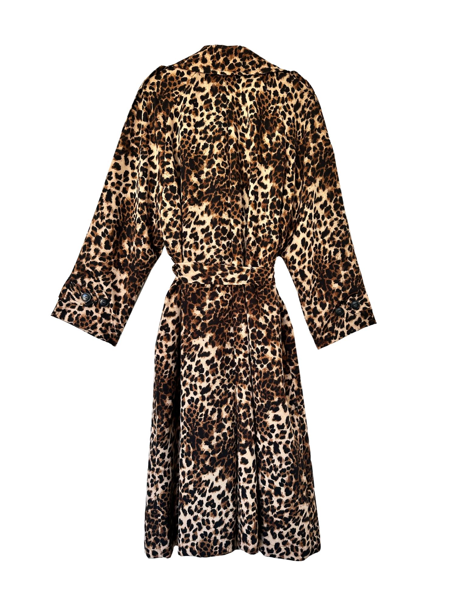 Aria Double Breasted Trench, Leopard / Brown, alternate image number 1