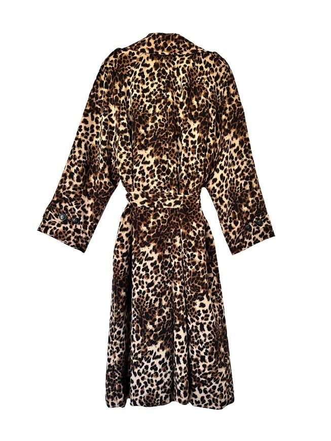 Aria Double Breasted Trench, Leopard / Brown, alternate image number 1