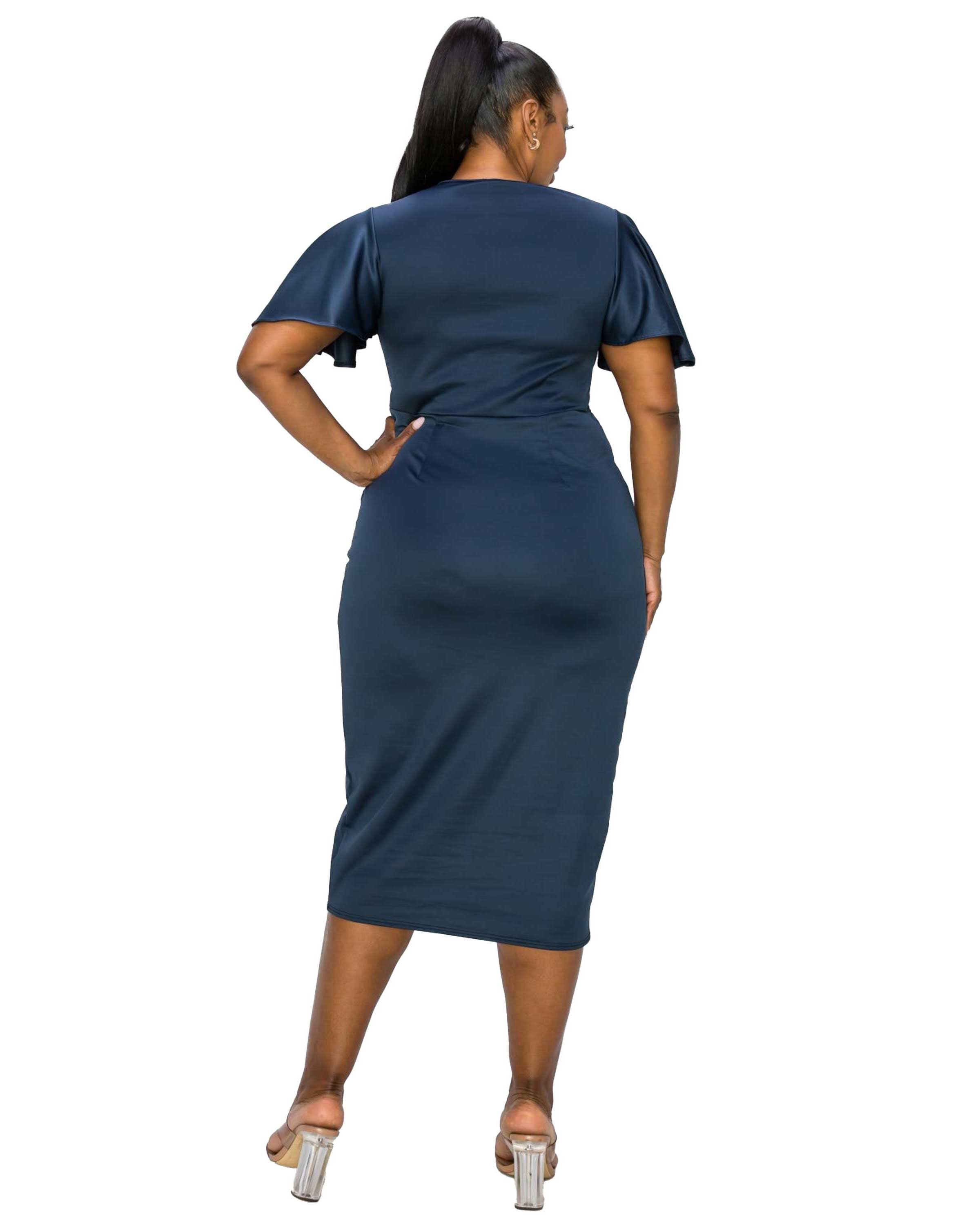 MILLIE CUTOUT FLUTTER DRESS, , alternate image number 5