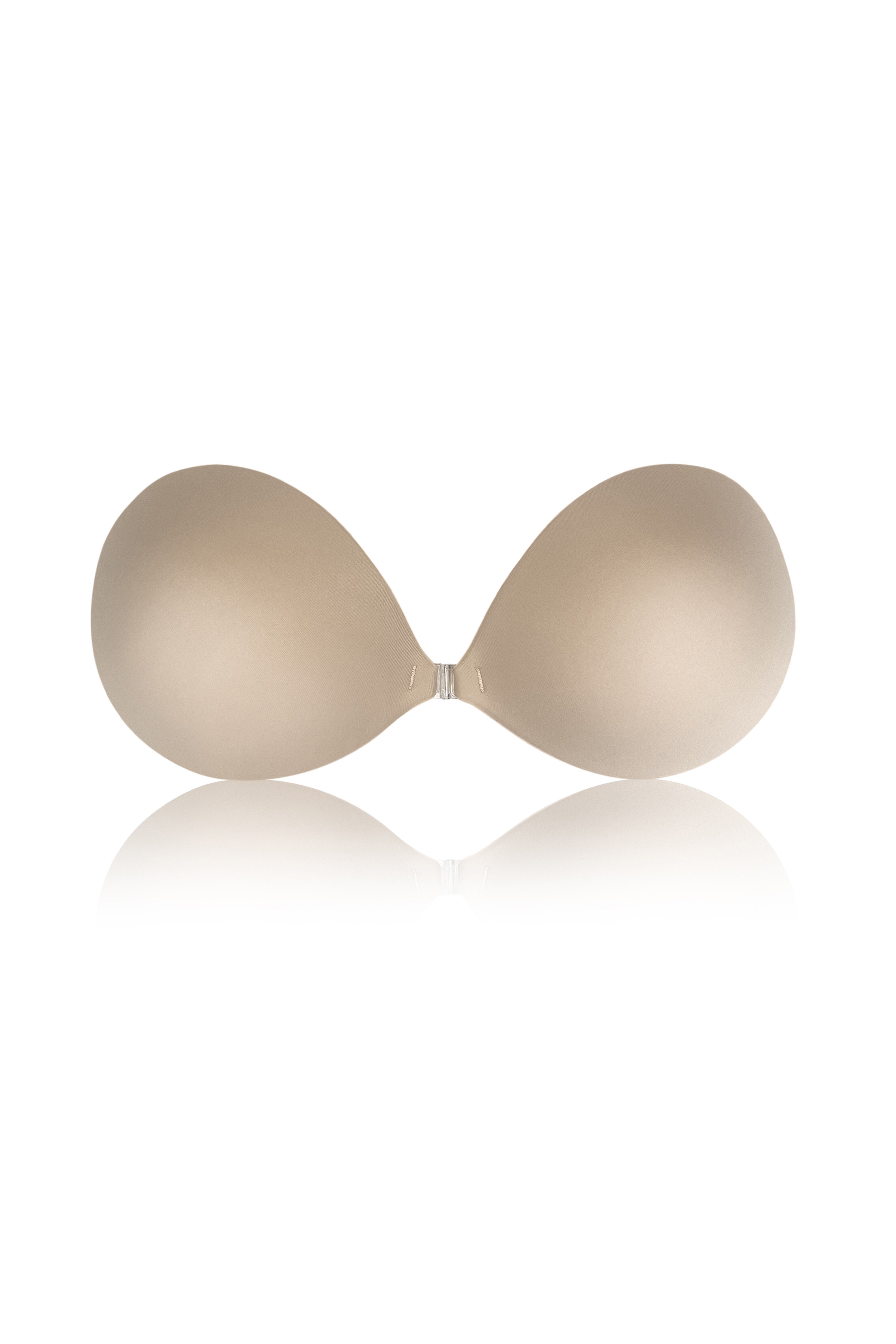 Lightly Padded Luxe Adhesive Fabric Bra, No 3 Buff / Beige, alternate image number 2