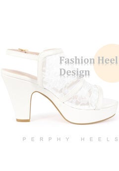 Platform Open Toe Chunky Heel Lace Sandals