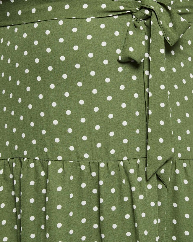 La Bocca Green Polka-Dot Halter Dress, SageMilk / Sage Green, alternate image number null