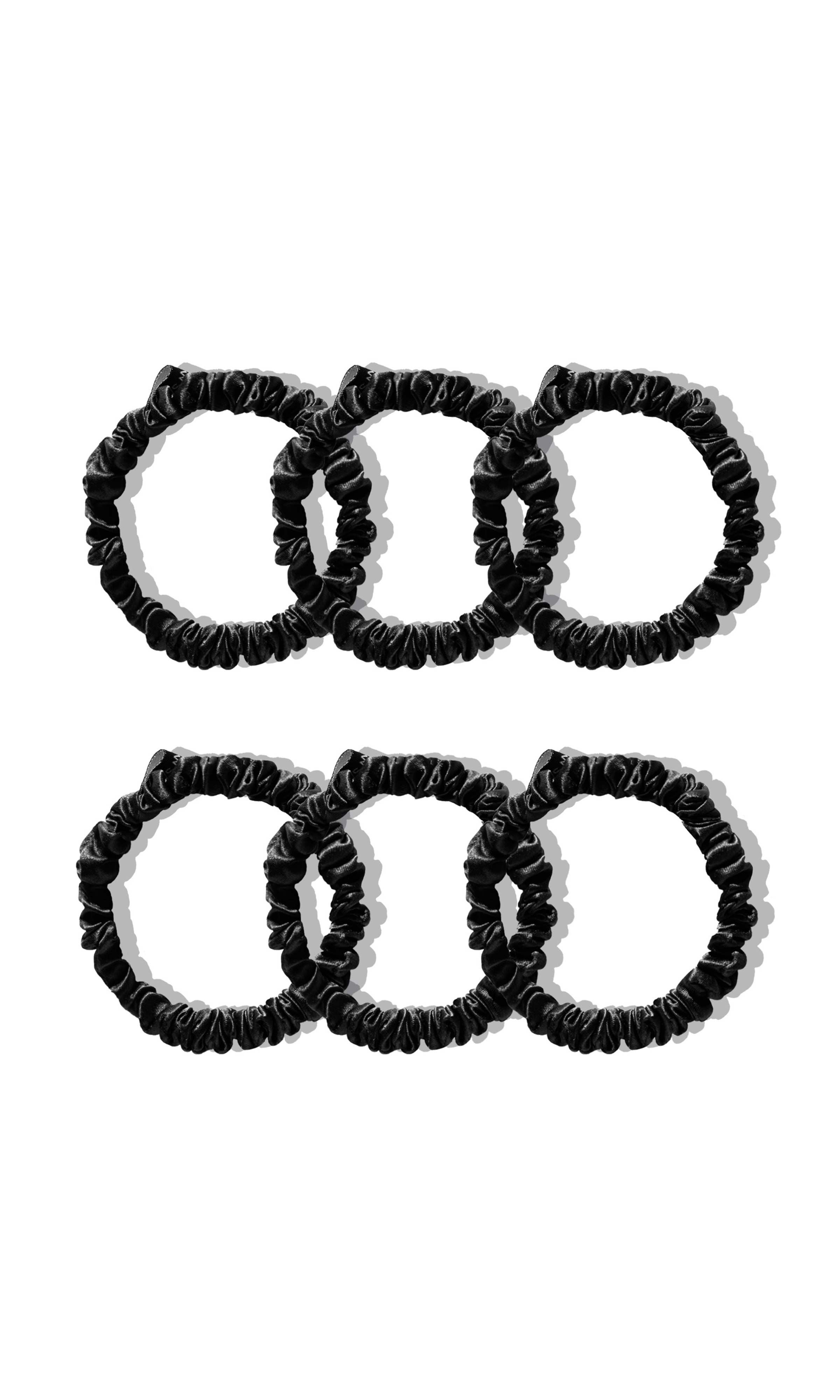Skinny Scrunchie Set, Black Jade / Black, hi-res image number 0