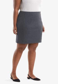 Crosby Skirt - Textured Ponte :: Charcoal