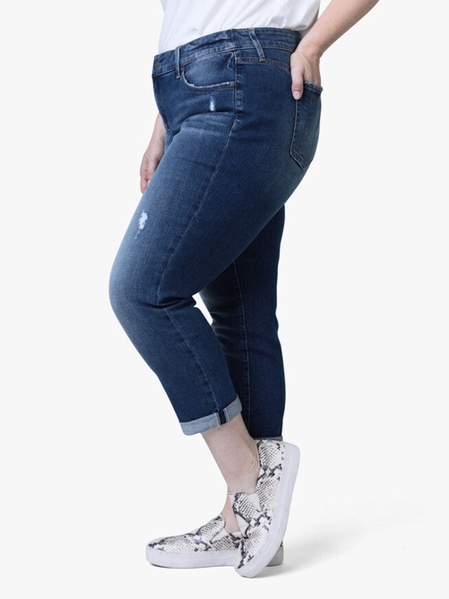 Leah Mid Rise Boyfriend Jeans, LINDA / Medium Wash, alternate image number 1