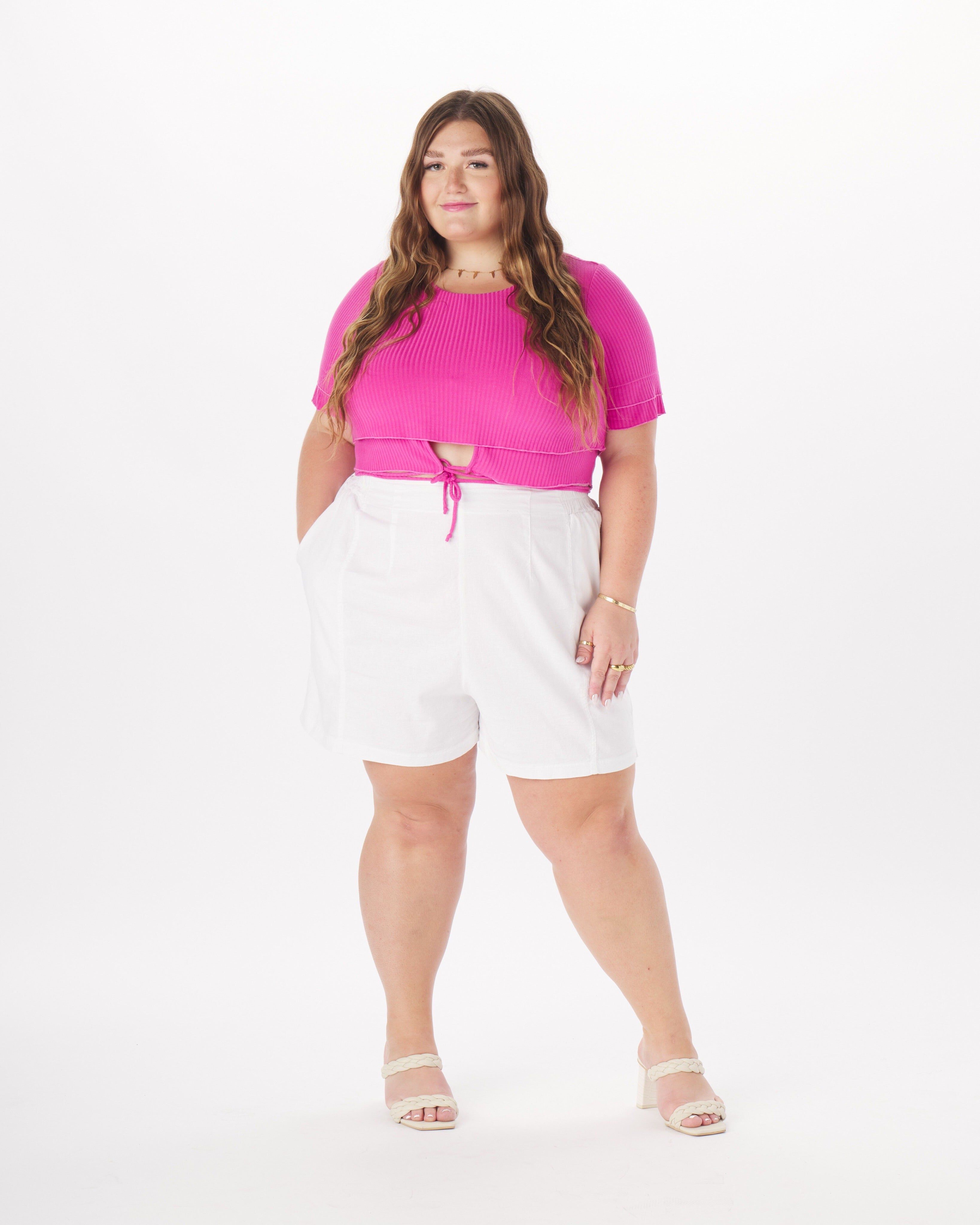 Dominique Tie-Around Crop Top, Deep Fuchsia / Deep Fuchsia, hi-res image number 0