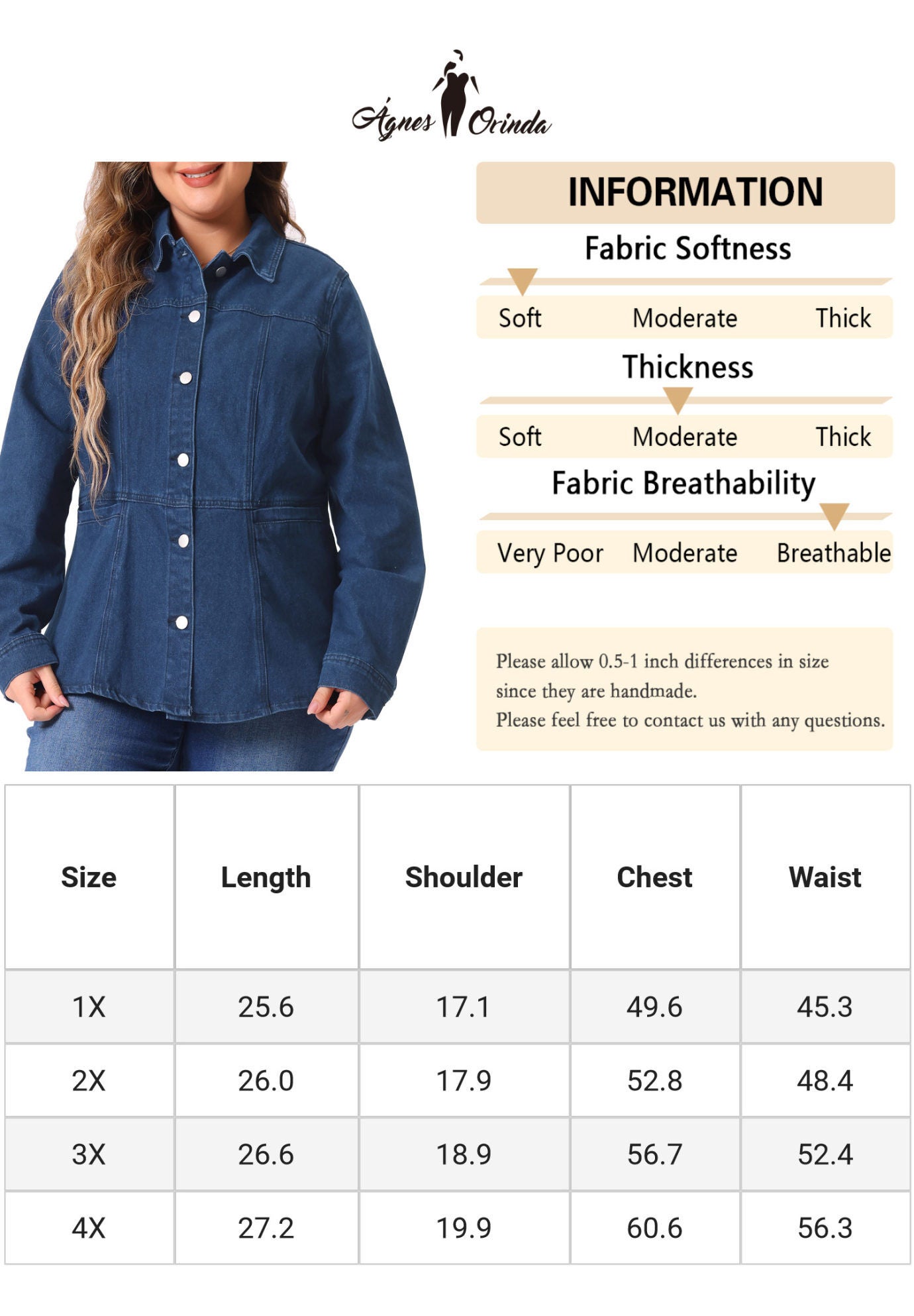 FRONT WASHED BUTTON DENIM JEAN JACKET, Black Blue / Navy, alternate image number 4