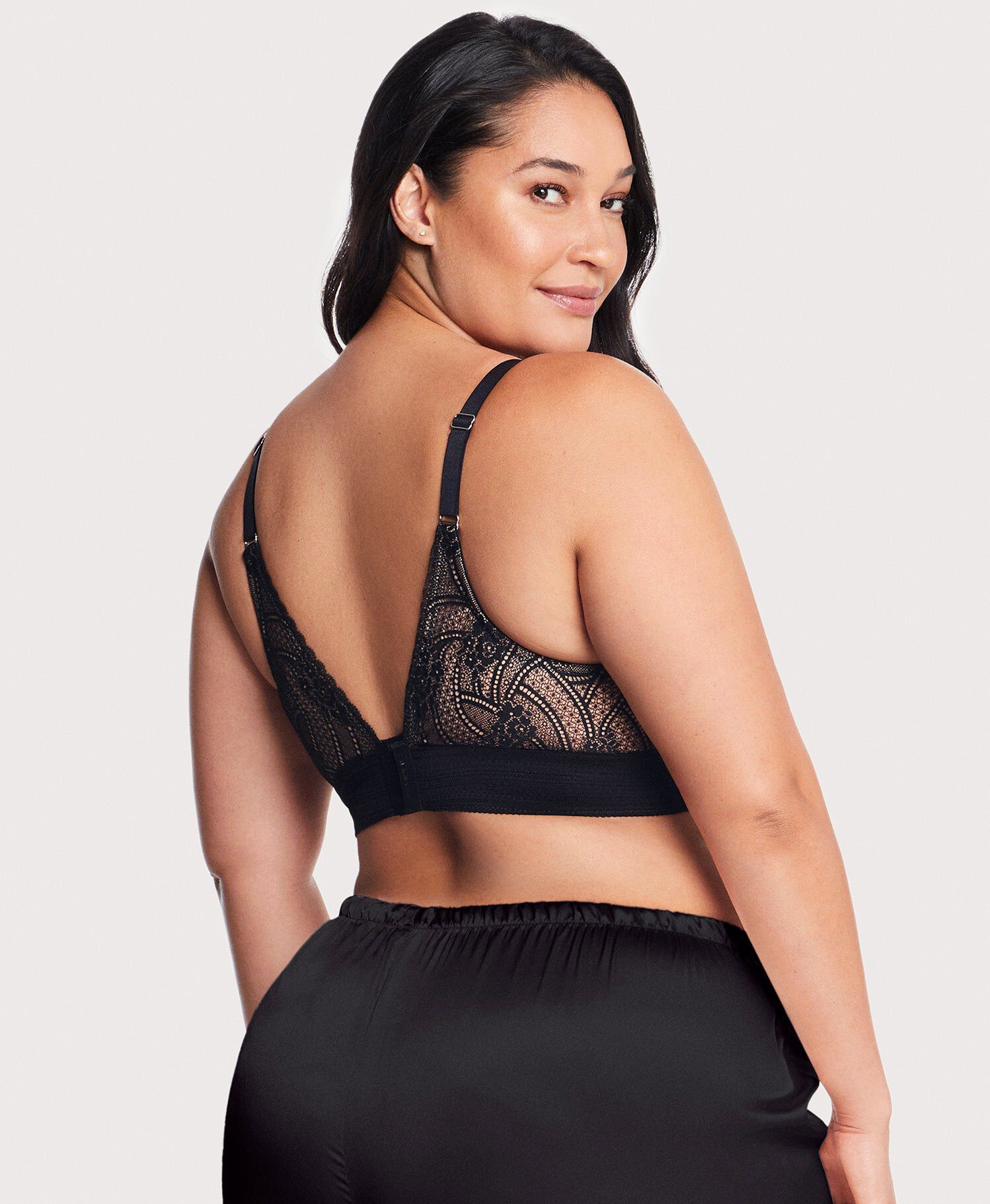 Bramour Gramercy Luxe Lace Bralette, Black / Black, alternate image number 3