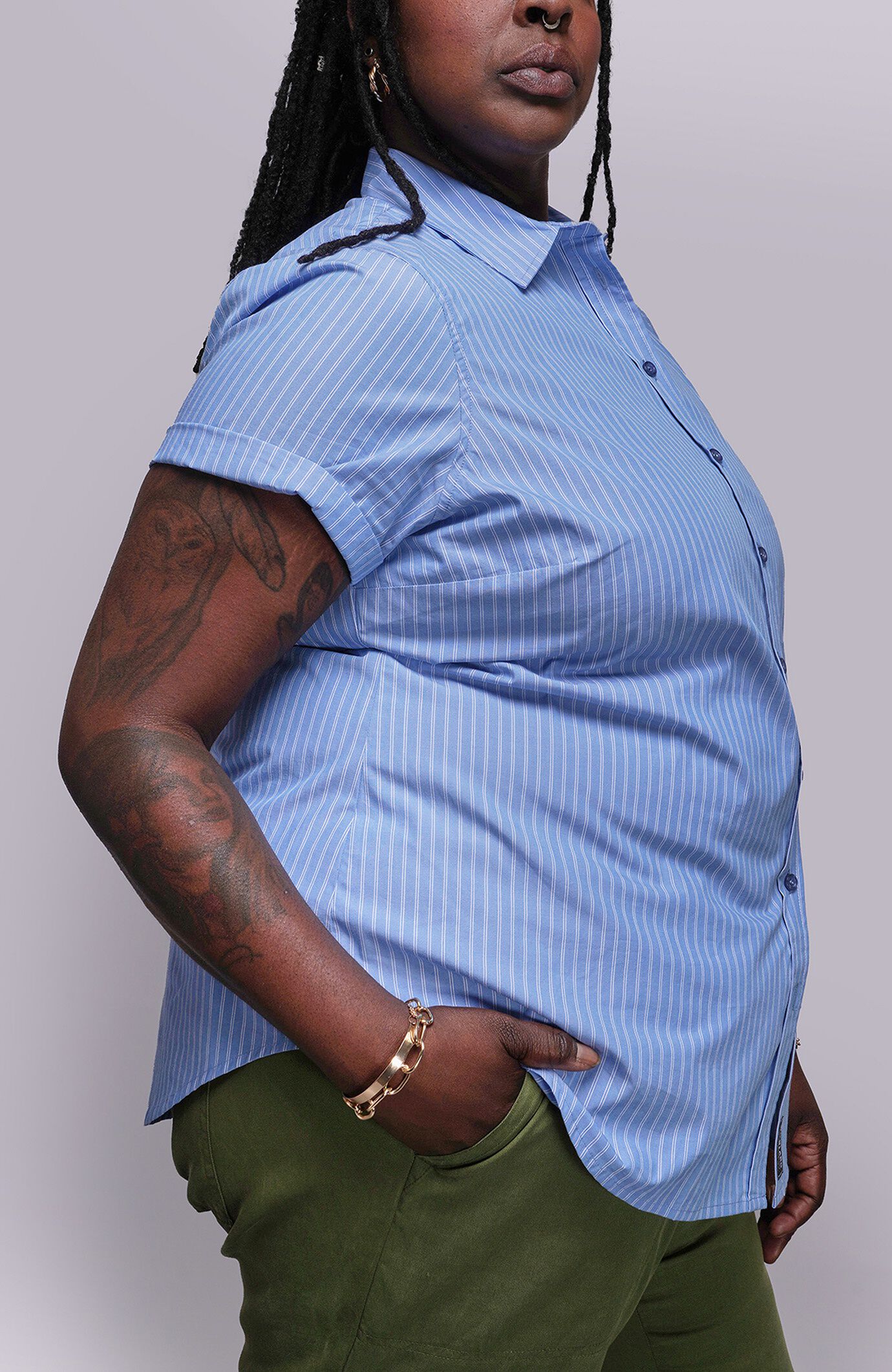 The Essential Button Up, BLUE SKYWHITE / Cornflower Blue, alternate image number 1