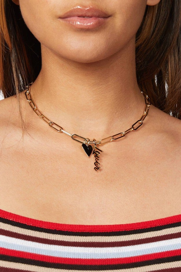 SCRIPT PENDANT LOVER IN GOLD, Gold / Gold, alternate image number null