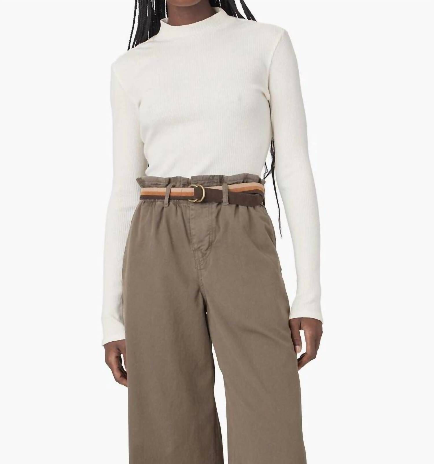 LEITH KNIT TOP IN IVORY, Ivory / White, hi-res image number 0