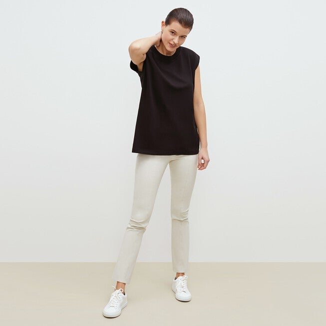Alina Muscle Tee - Pima Cotton, Black / Black, alternate image number 2