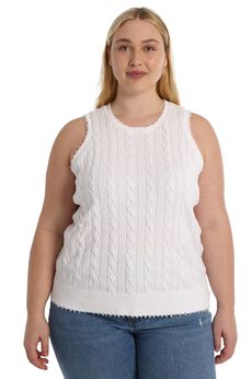 Cotton frayed edge cable tank
