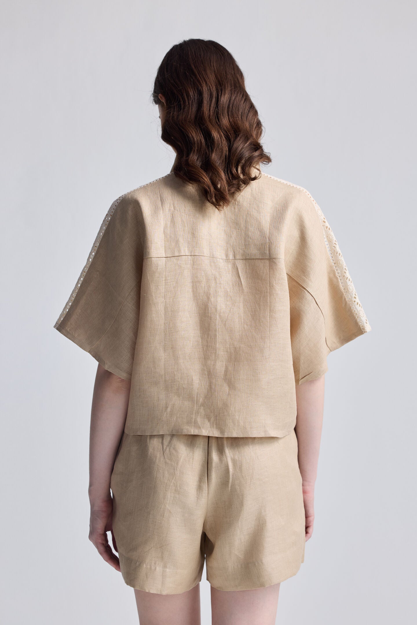 Drawstring Shorts in Neutral Beige, Neutral Beige / Beige, alternate image number 1