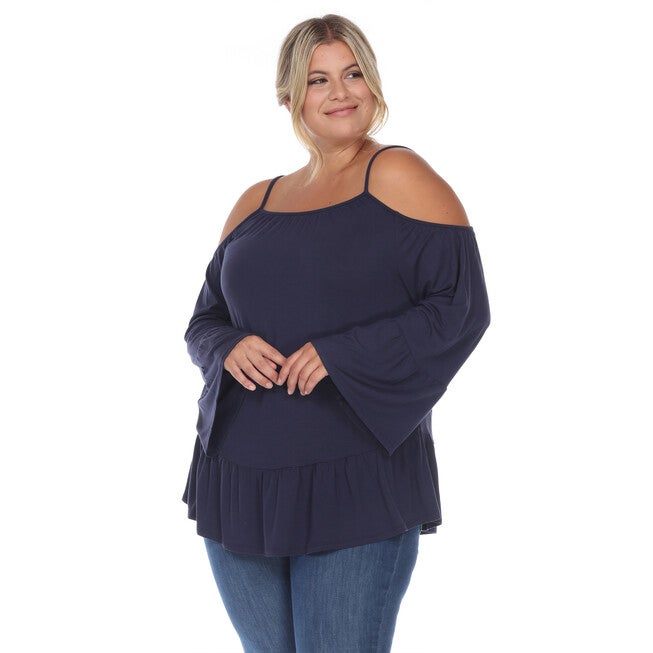 Cold Shoulder Ruffle Sleeve Top, , alternate image number 5