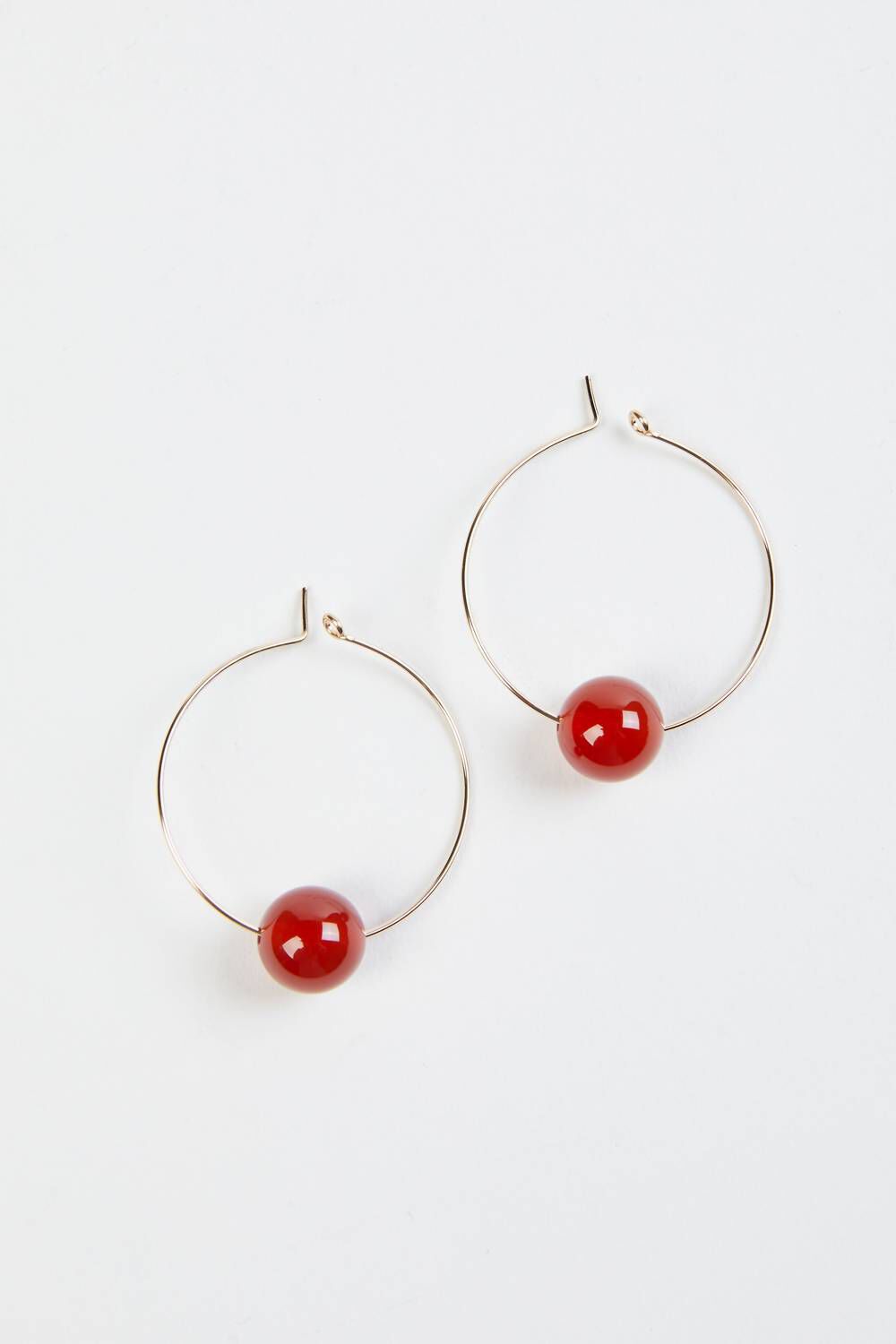 AUDREY HOOP EARRINGS IN GOLD, , alternate image number 9