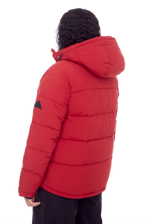 Women's Plus Size - FORILLON | Vegan Down Recycled Short Quilted Puffer Jacket, Deep Red / Red, alternate image number 2