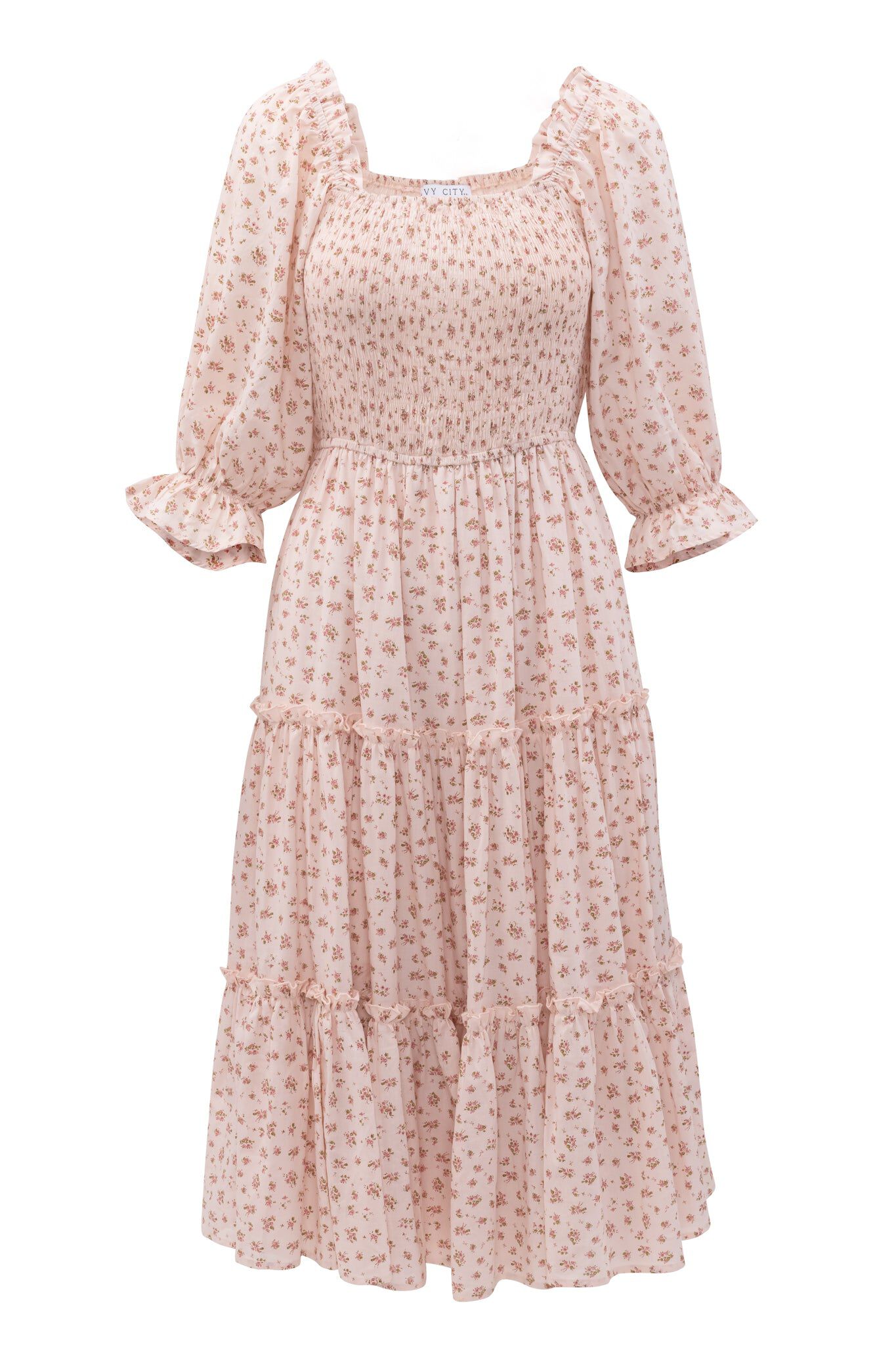 Madeline Dress, Pink / Pink, alternate image number 5