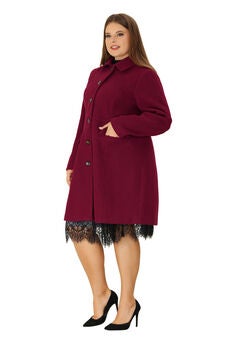 PETER PAN COLLAR SINGLE BREASTED WINTER LONG COAT