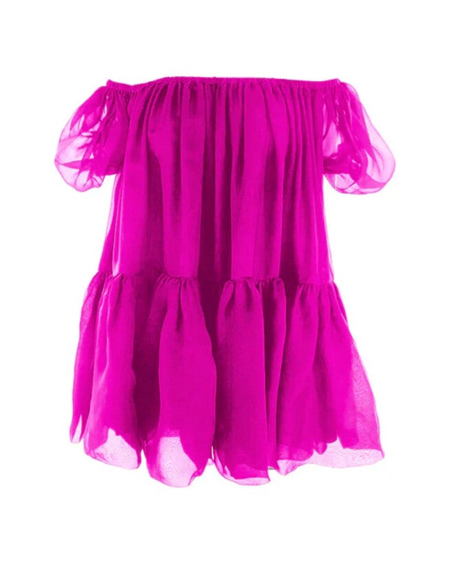 Elyssa Organza Mini Dress, Magenta / Magenta, hi-res image number null