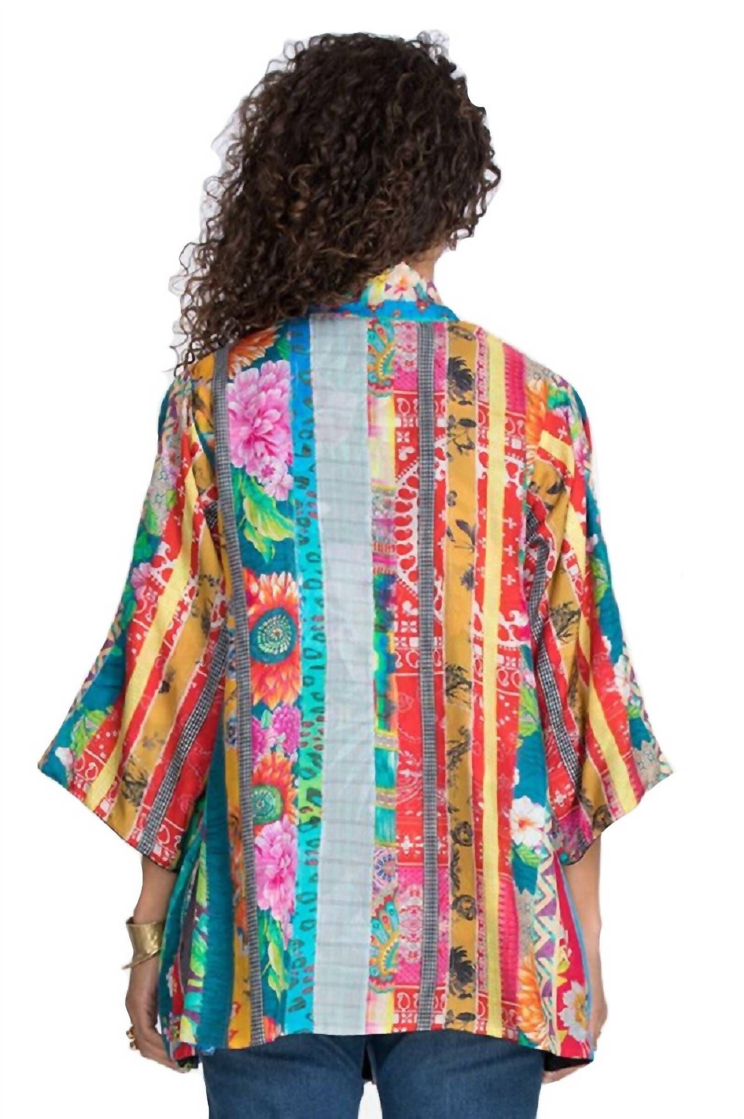 FRIENDSHIP ANASTASIA KIMONO IN MULTI, Multi / Red, alternate image number 2