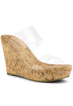 Platform Transparent Straps Wedge Clear Heels Sandals