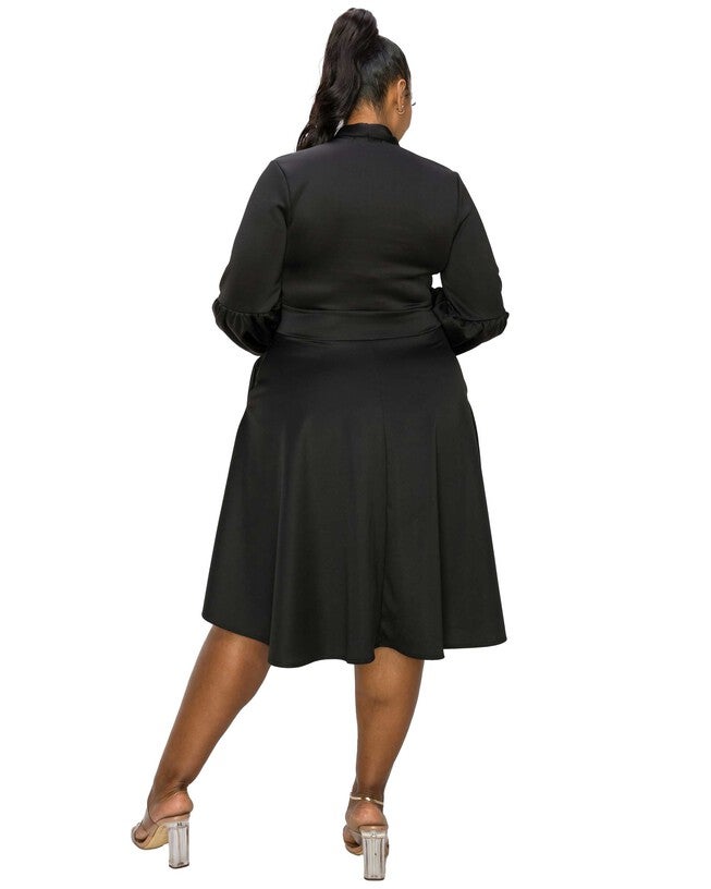 Bekah Flare Pocket Dress, Black / Black, alternate image number null