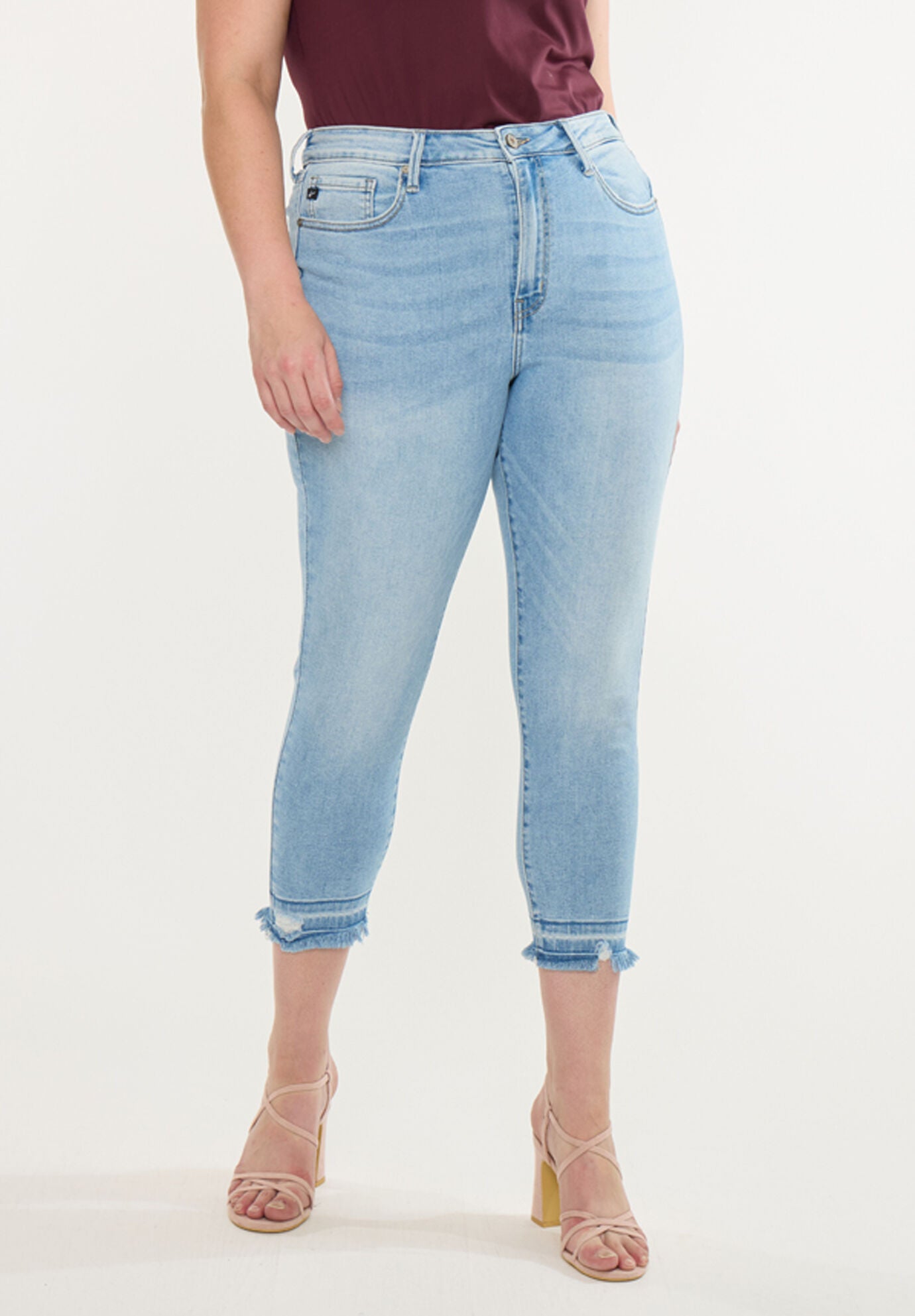 Thomasin High Rise Crop Skinny (Plus Size), Light Wash / Light Wash, alternate image number 2