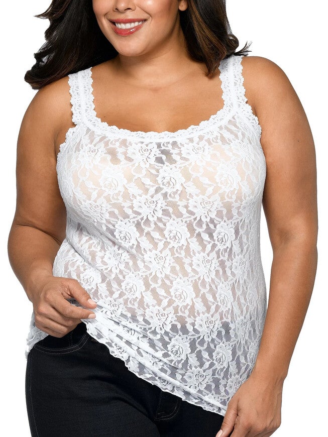 SIGNATURE LACE UNLINED CAMISOLE, WHITWHITE / White, hi-res image number null