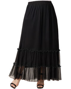 Isla Tiered Mesh Maxi Skirt