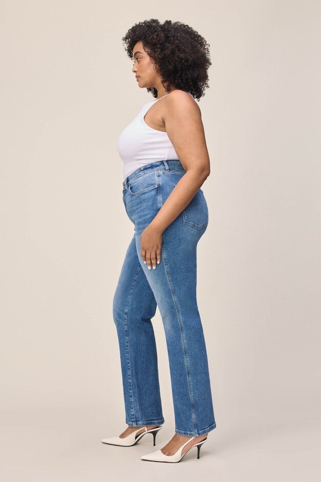 SAT PLUS - 90'S STRAIGHT JEANS | HIGH ROAD, HIGH ROAD / Dark Wash, alternate image number 1