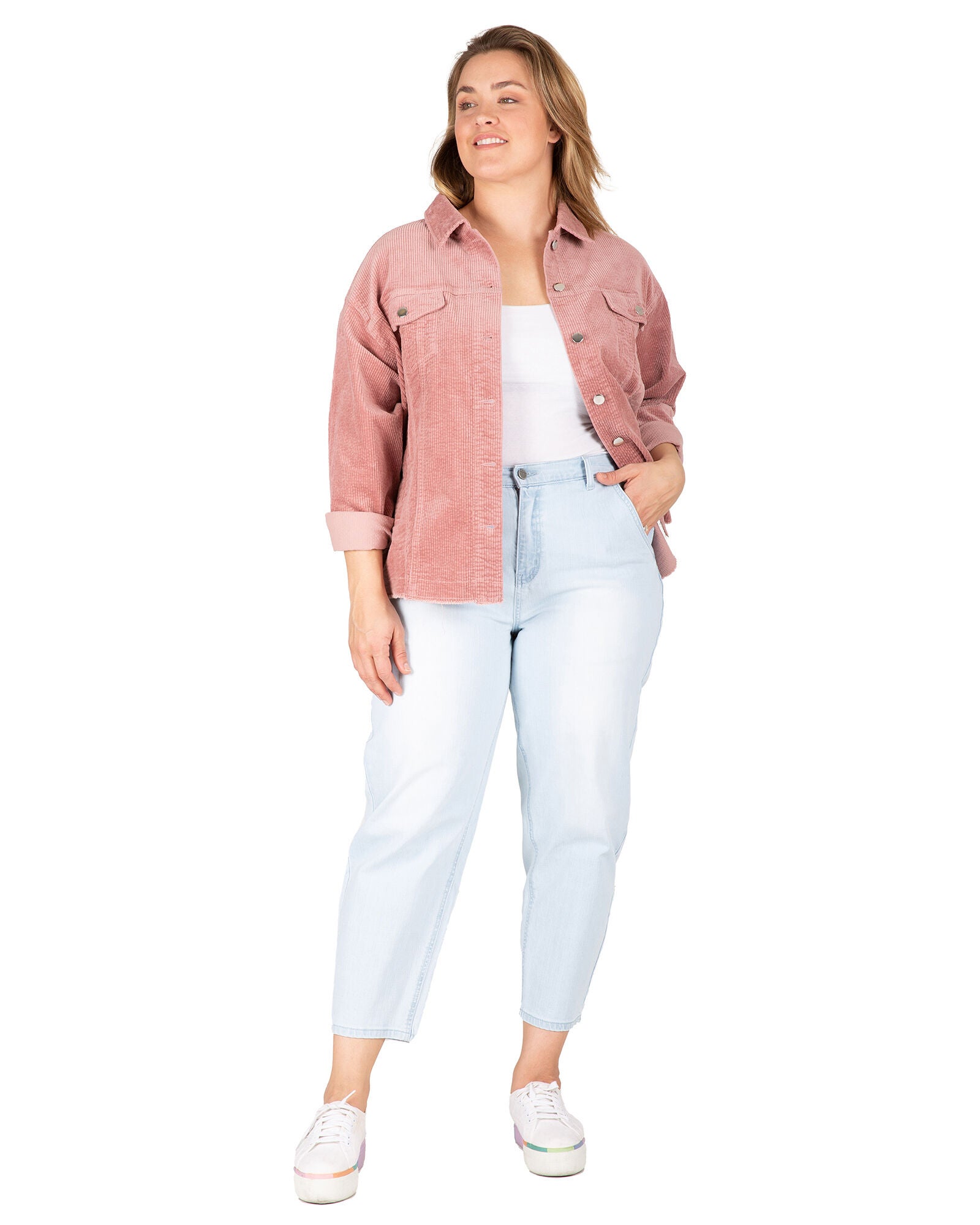 Jane Women&#39;s Corduroy Jacket, Mauve / Mauve, alternate image number 3