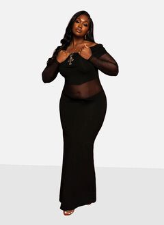 Gloria Mesh Bodice Maxi Dress