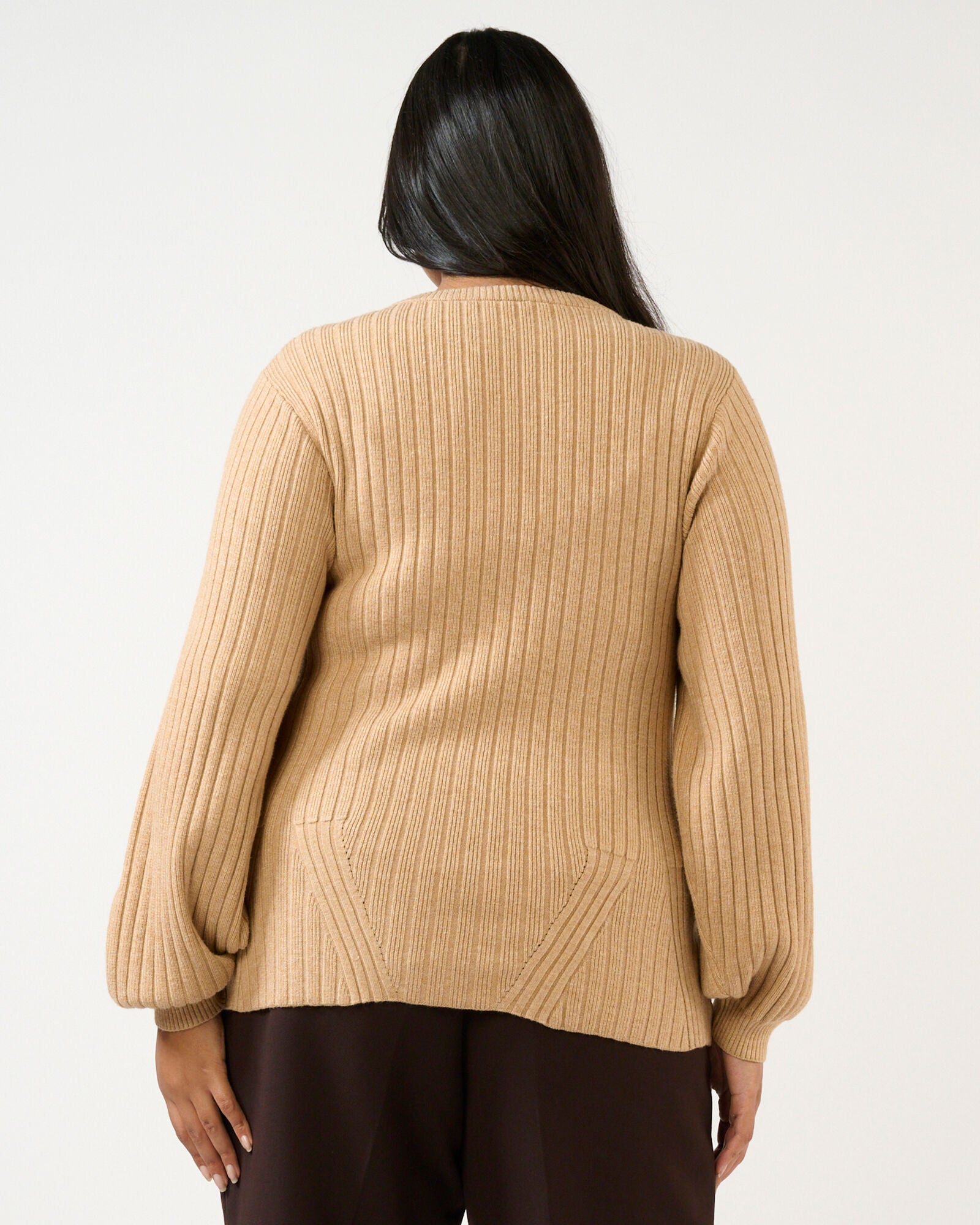 Remi Ribbed Sweater Knit, Beige / Beige, alternate image number 3