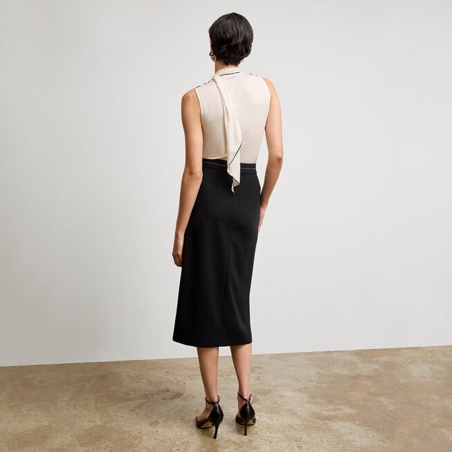 Felicity Scarf Tank - Cloud Jersey, Ivory / Ivory, alternate image number 2