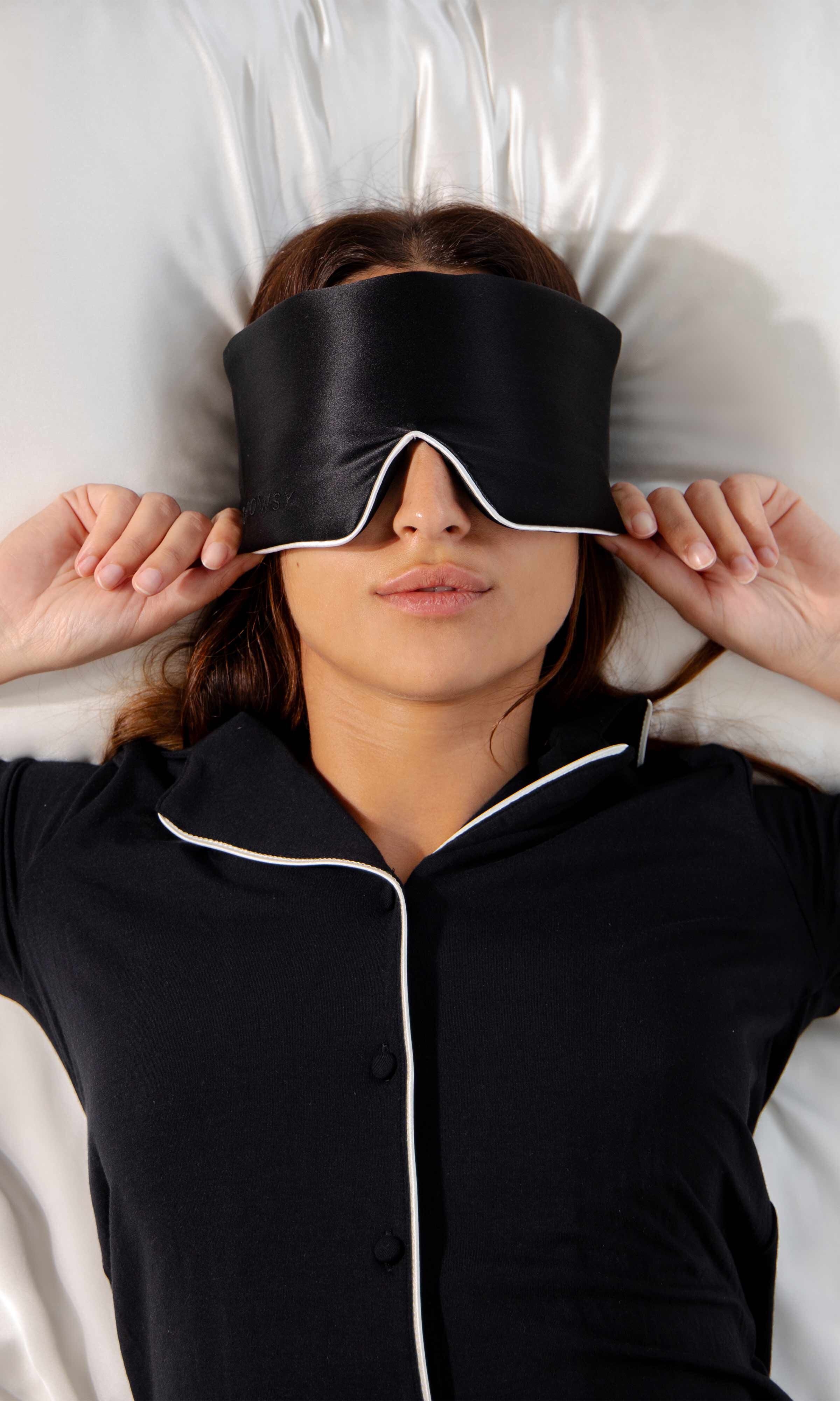 Pipe Dreams Silk Sleep Mask, Black Jade / Black, alternate image number 3