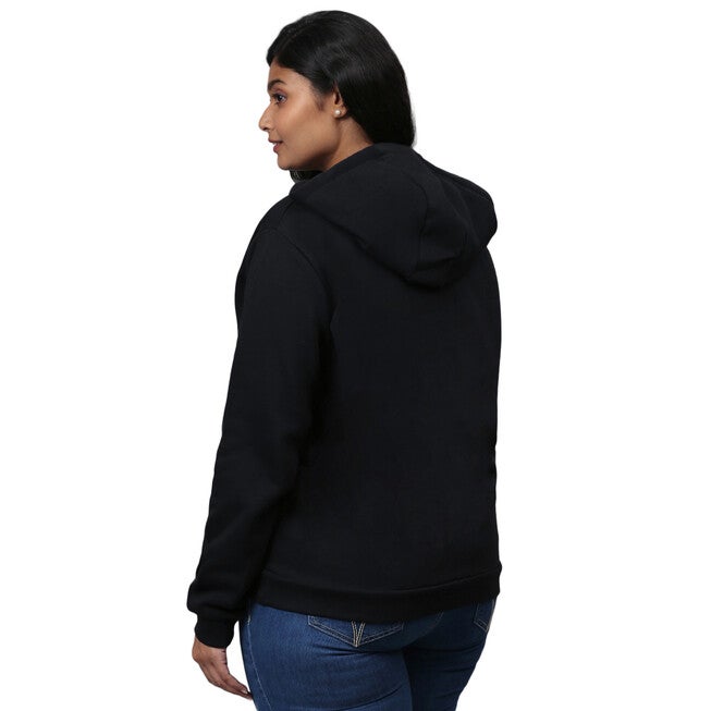 Black "Slay All Day" Sweatshirt with Hoodie, Mustard / Mustard, alternate image number 3
