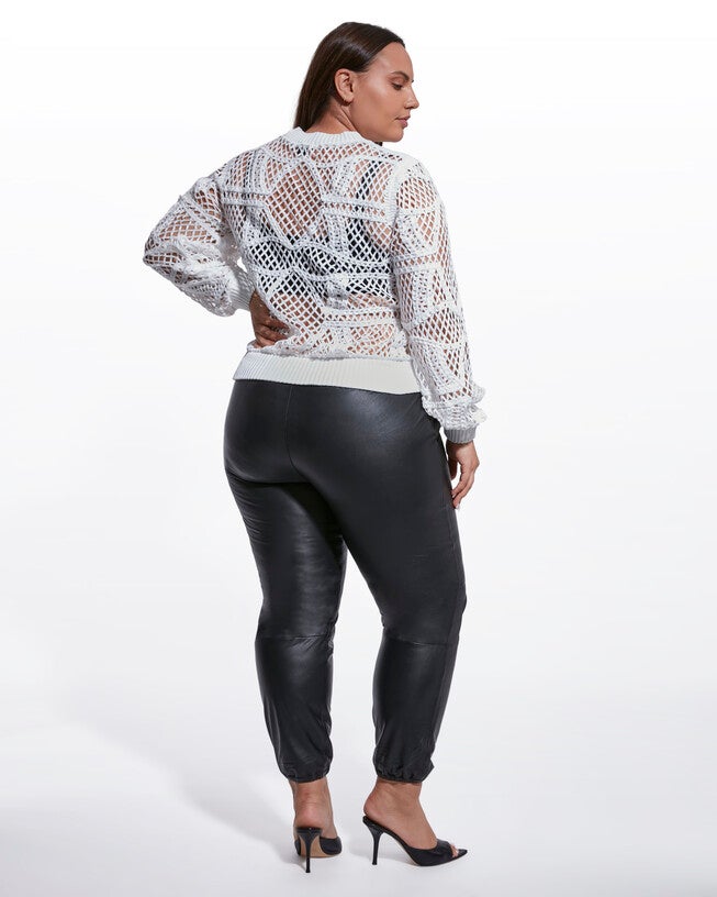 THE UPCYCLED LEATHER JOGGERS, , alternate image number null