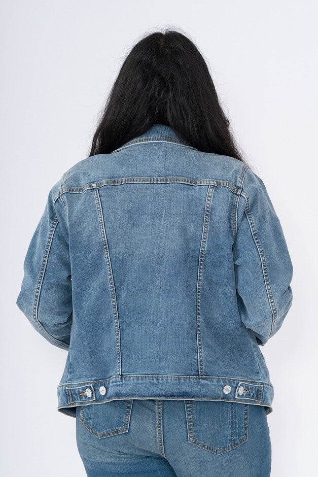 Denim Jacket - Gianna, GIANNA / Medium Wash, alternate image number 3