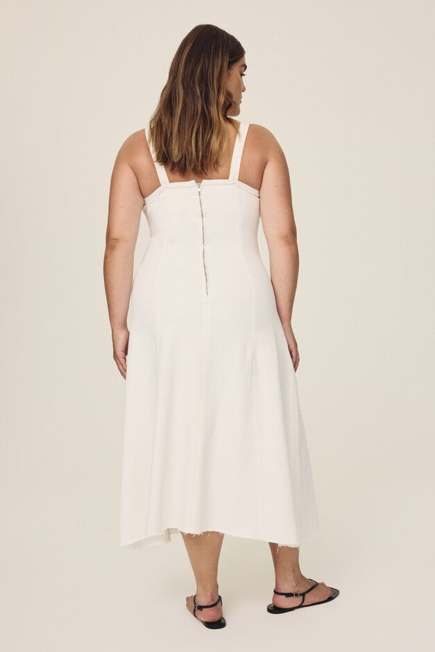 PSA PLUS - DENIM MAXI DRESS | OPTIC, OPTIC / White, alternate image number 2