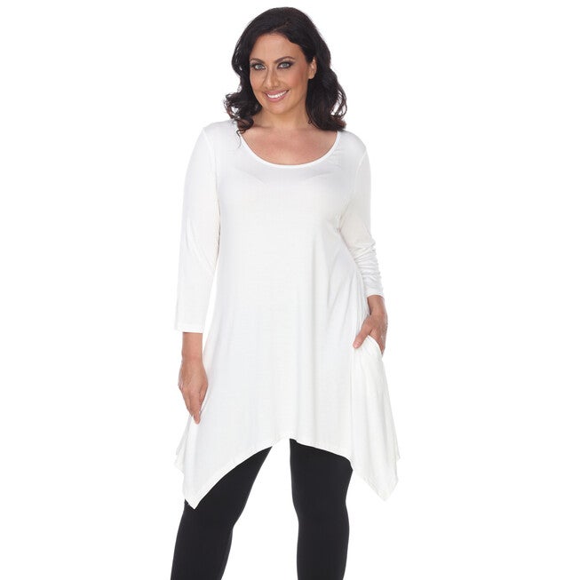 Makayla Tunic Top, White / White, hi-res image number 0