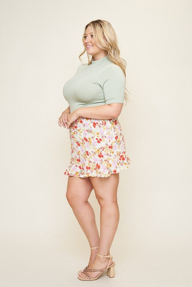 Natalie Mock Neck Top, Sage / Sage Green, alternate image number 1