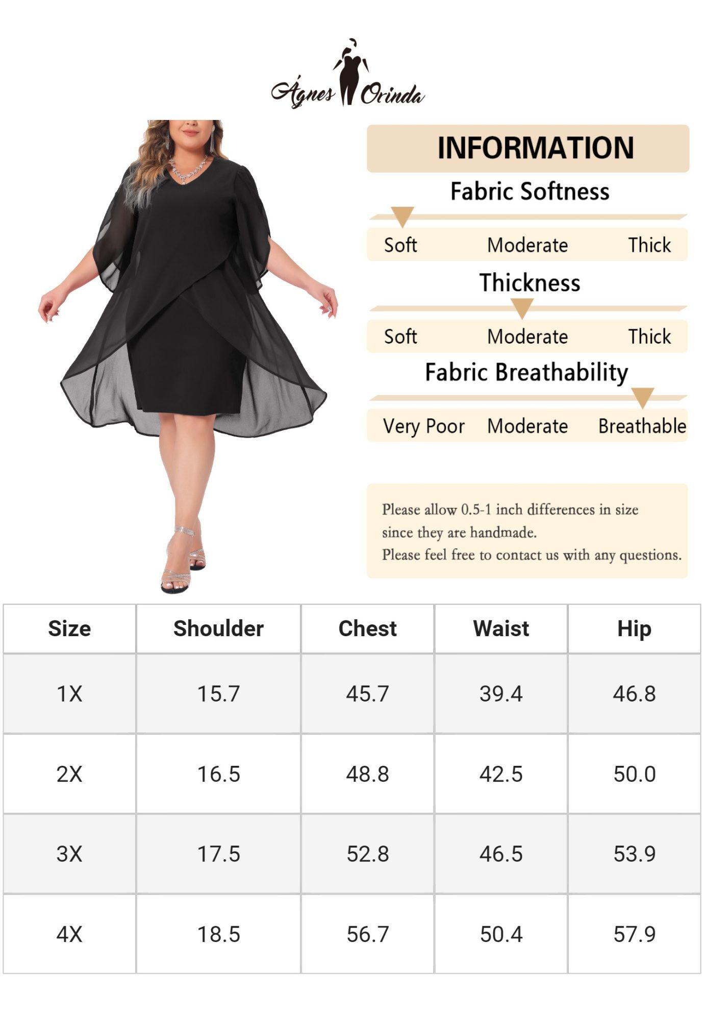 Mesh Wedding Guest Party Chiffon Cocktail Overlay Short Dress, Black / Black, alternate image number 3