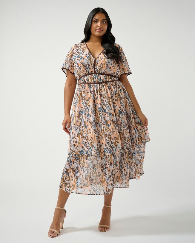 Bellarosa Dress, Coral Reef / Pink, alternate image number null
