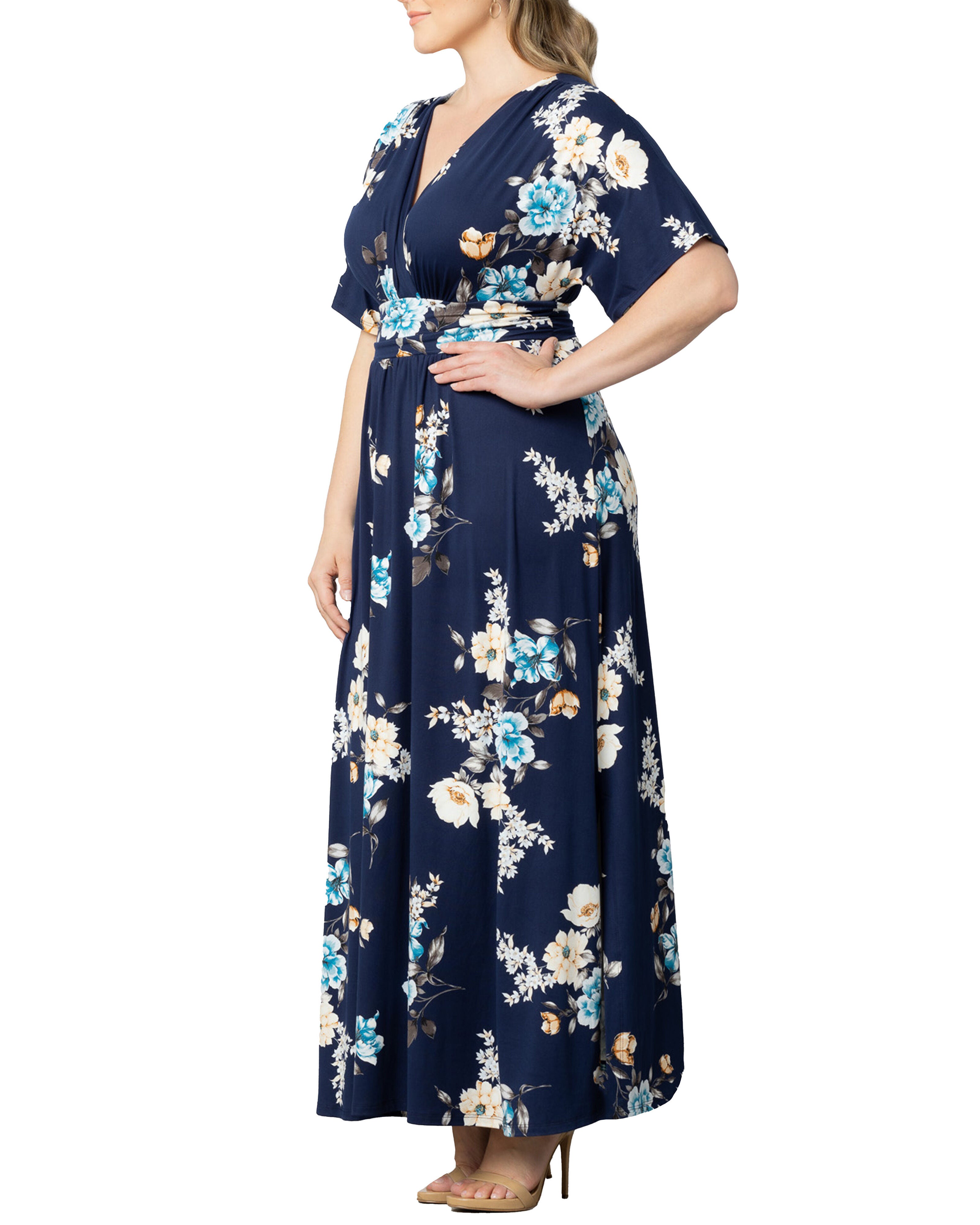 Vienna Maxi Dress, NAVY FLORAL PRINT / Navy, alternate image number 3