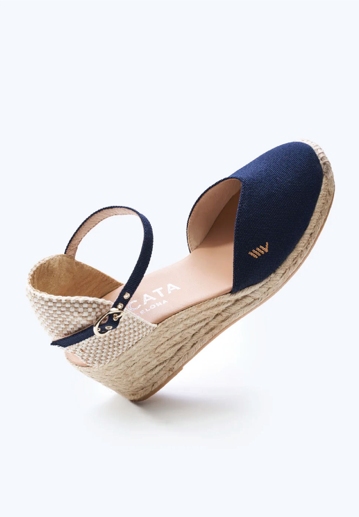 Reus Canvas Espadrille Wedges, Navy / Navy, alternate image number 2