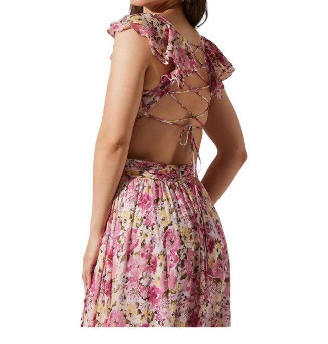 PRIMROSE DRESS, Pink Floral / Pink, alternate image number null