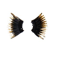 Mini Madeline Earring Black Gold